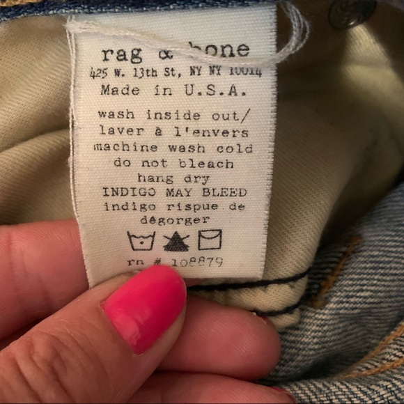 Rag & bone Boyfriend busted out knees jeans - Picture 10 of 11